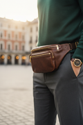 Luxury Men's Leather Waist Pack